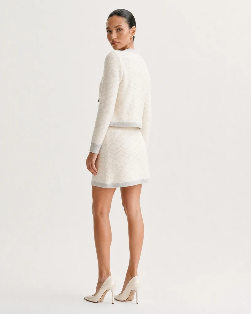 Diana Tweed-Style Knit Skirt Set