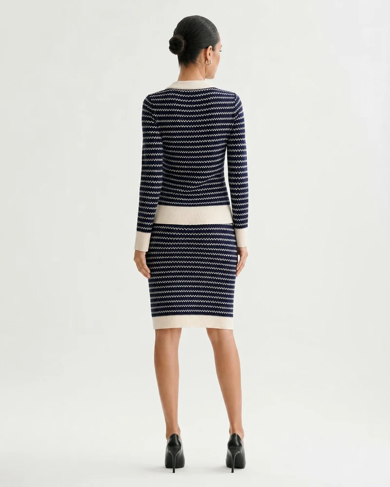 Kiara Royal Blue Set Cardigan & Skirt