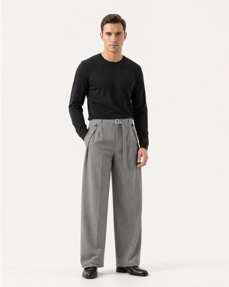 Retro Old Money A Line Pants Cleanfit
