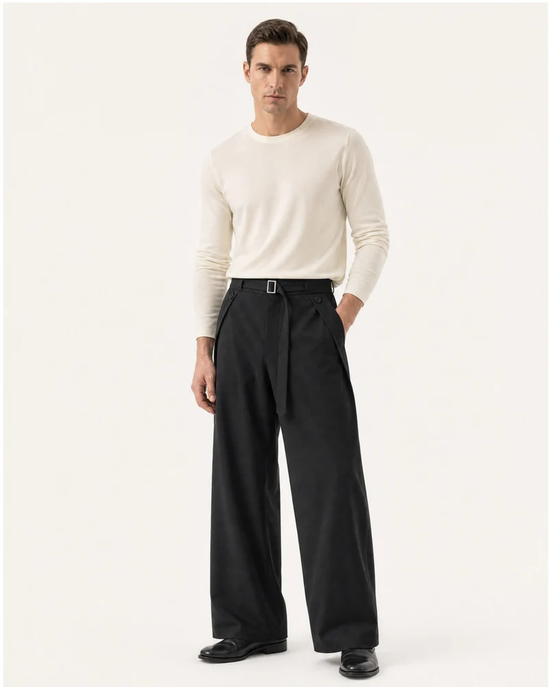 Retro Old Money A Line Pants Cleanfit