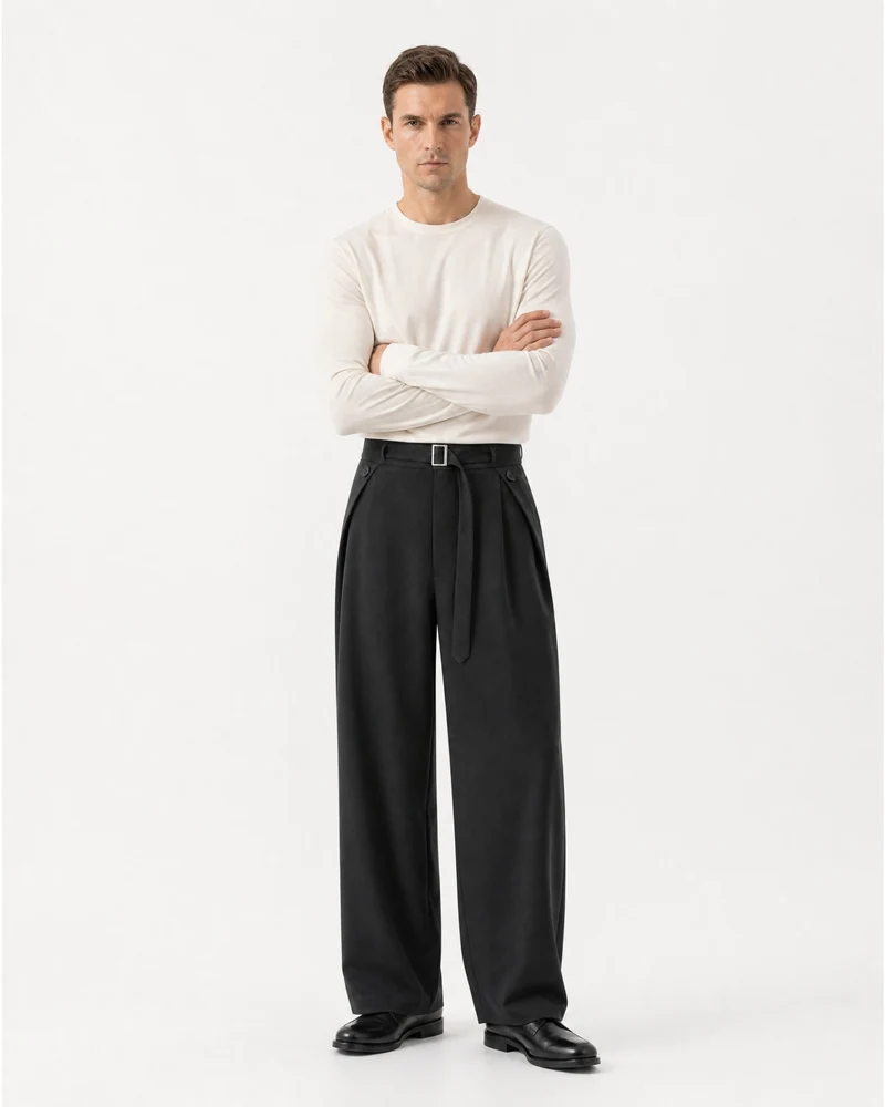 Retro Old Money A Line Pants Cleanfit