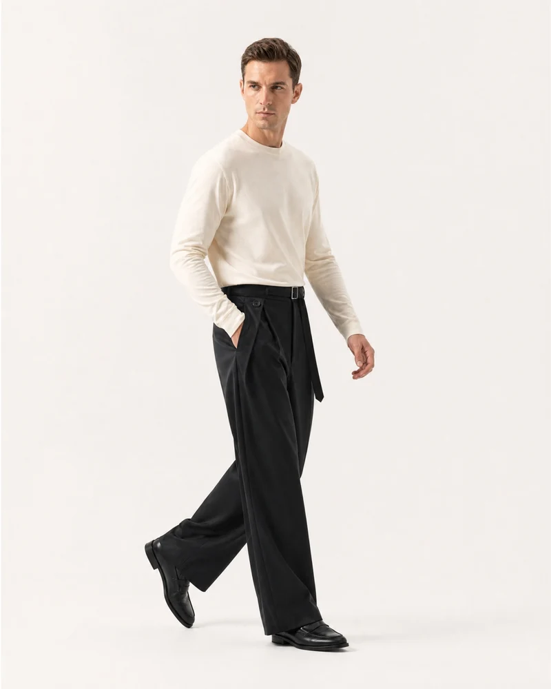 Retro Old Money A Line Pants Cleanfit