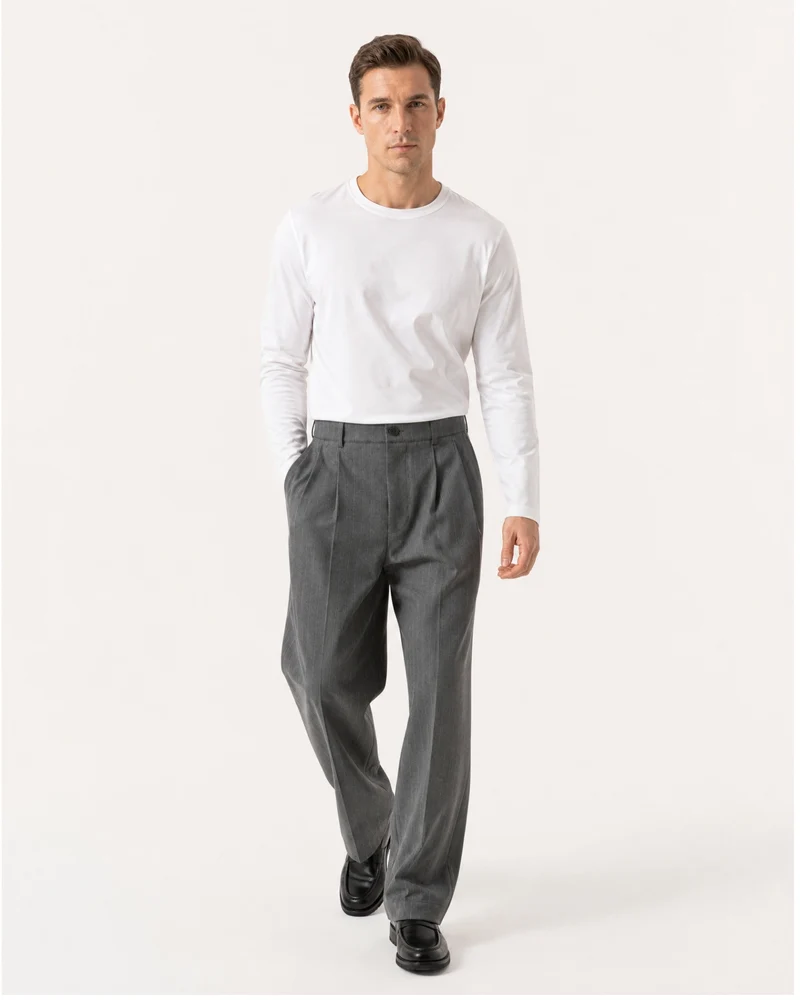 Vintage Striped Drapey Trousers Old Money