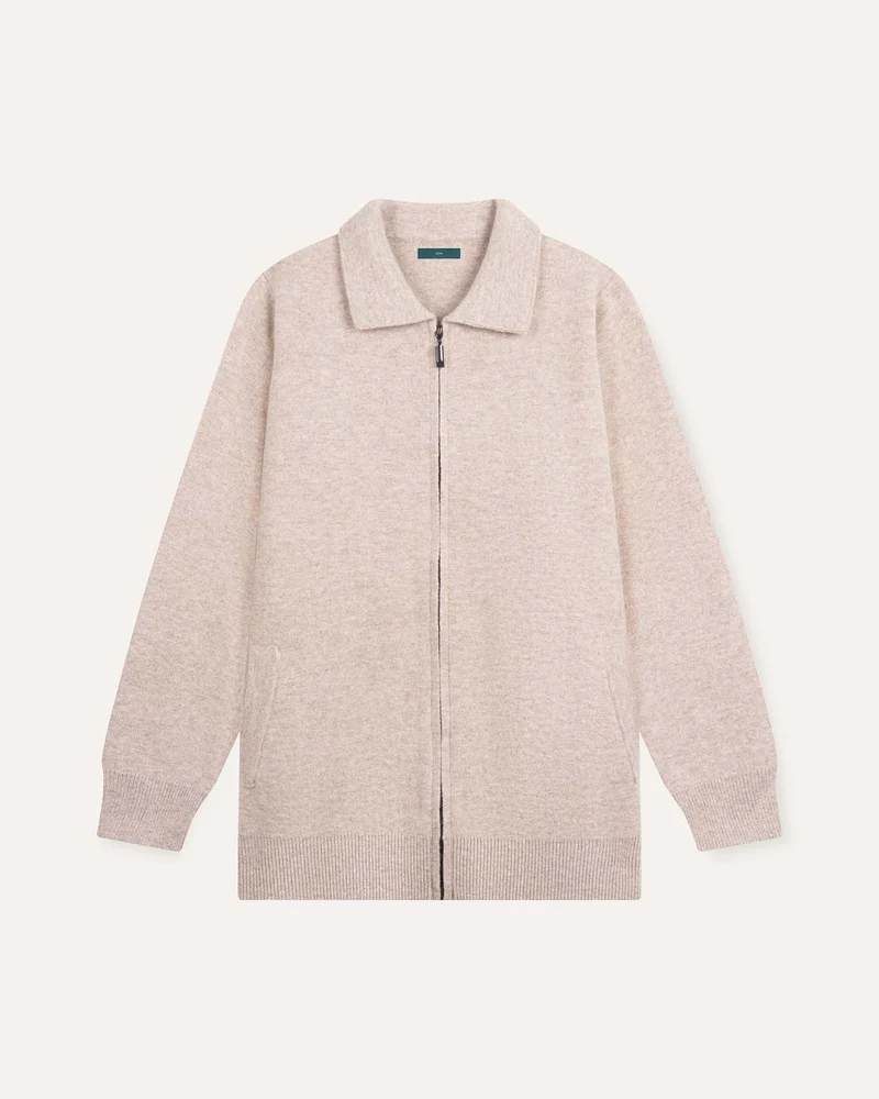 Cashmere Blend Cardigan Jacket Full Zip