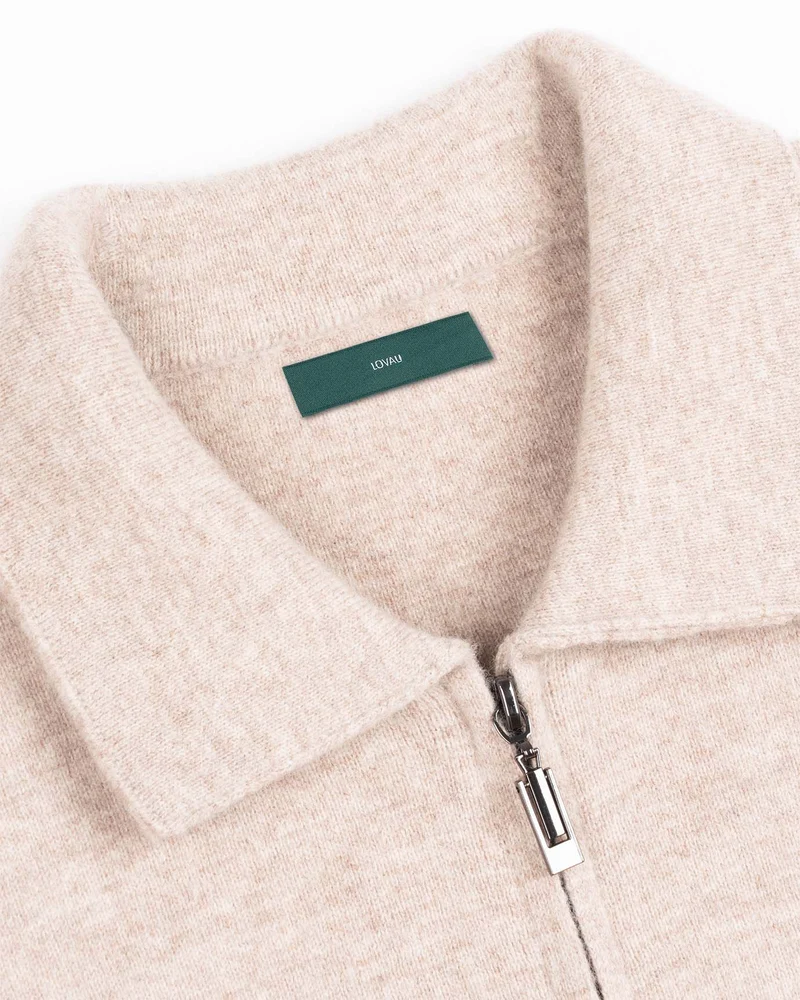 Cashmere Blend Cardigan Jacket Full Zip