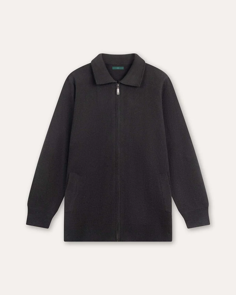 Cashmere Blend Cardigan Jacket Full Zip