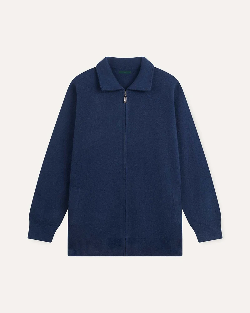 Cashmere Blend Cardigan Jacket Full Zip