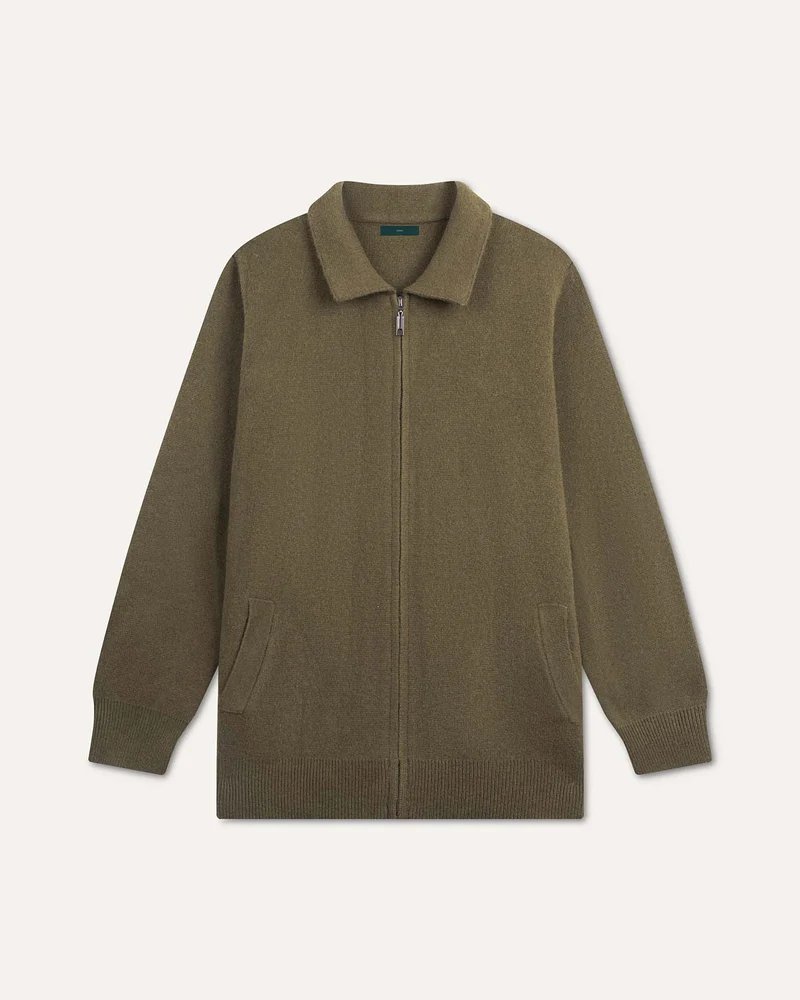 Cashmere Blend Cardigan Jacket Full Zip