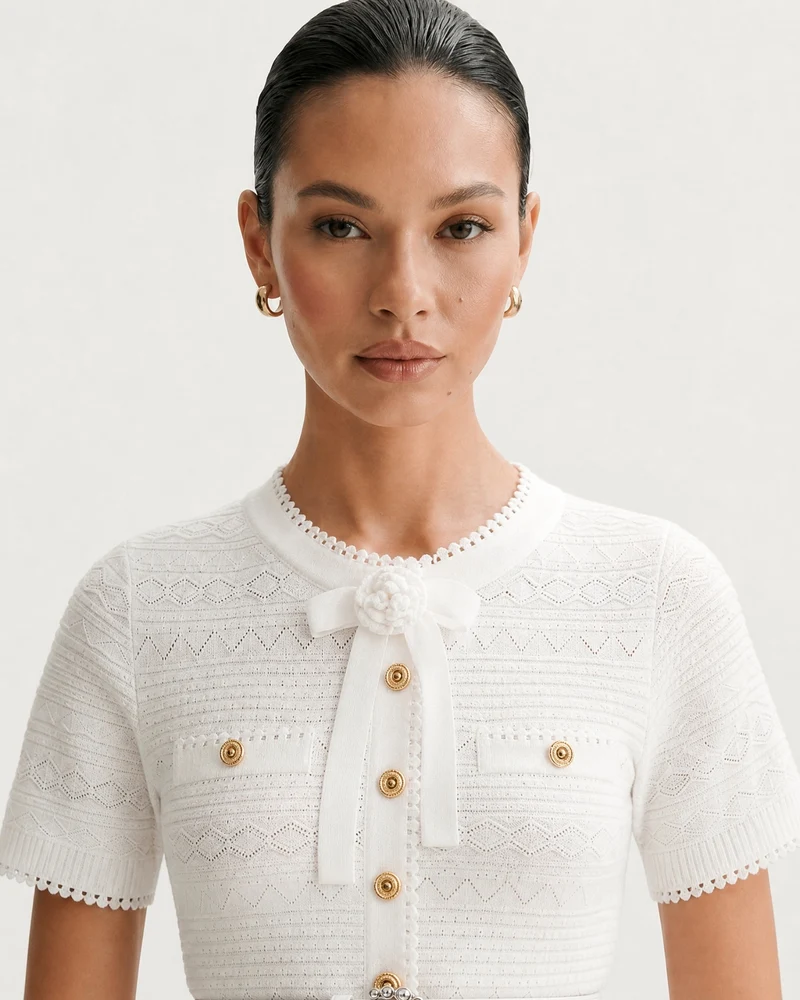 Zira Classic Pearl Tweet Short With Belt