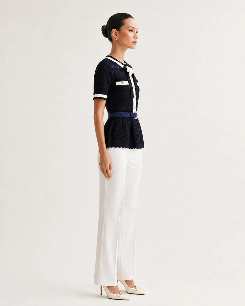 Zira Classic Pearl Tweet Short With Belt