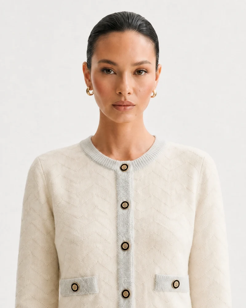 Vintage French Knit Skirt Suit Fall Winter Matching Set