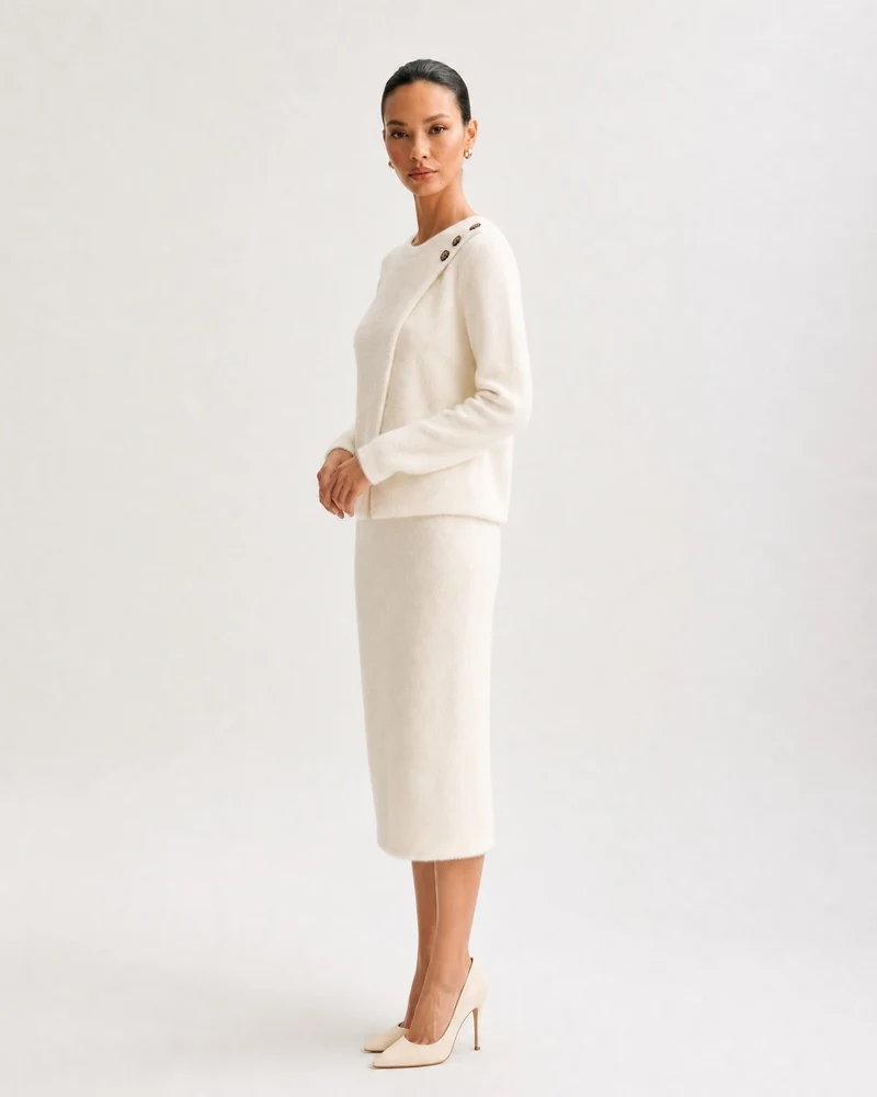 Elegant Knit Skirt Set Parisian Style