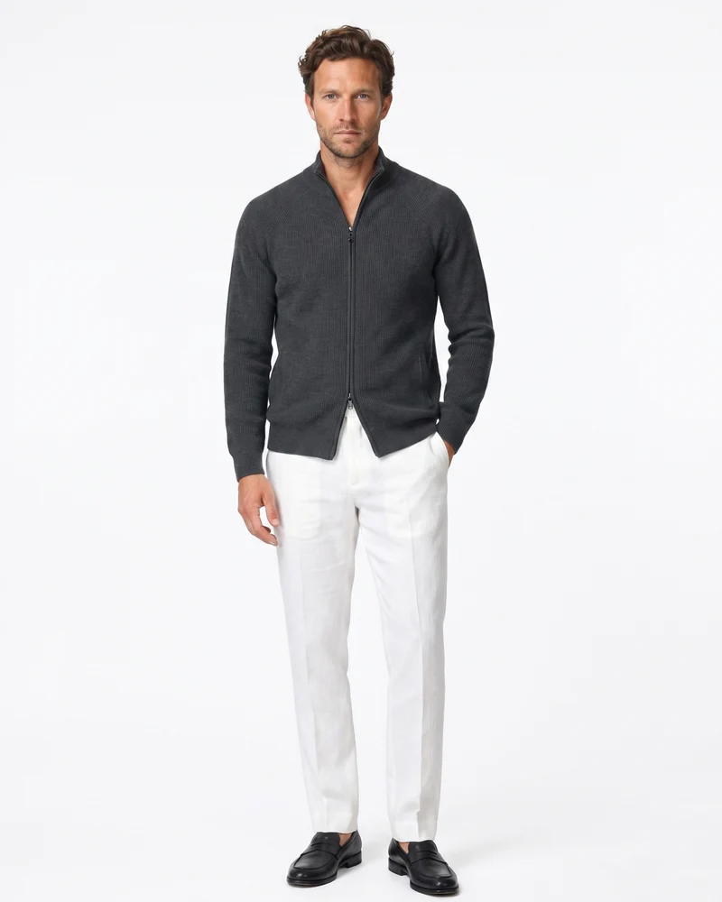High End Cashmere Zipper Jacket
