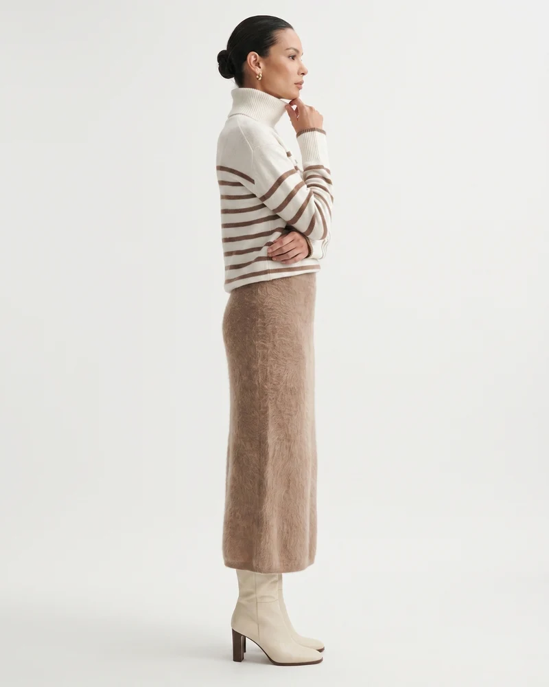 Luxury Cashmere Midi Skirt