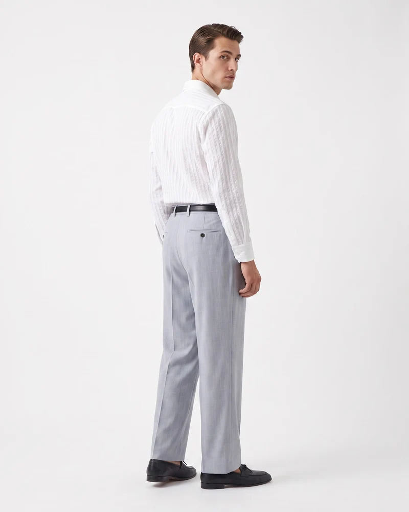 Madrid Double Pleated Straight Leg Trousers