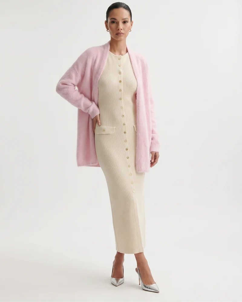 Lia Pure Cashmere Knit Cardigan