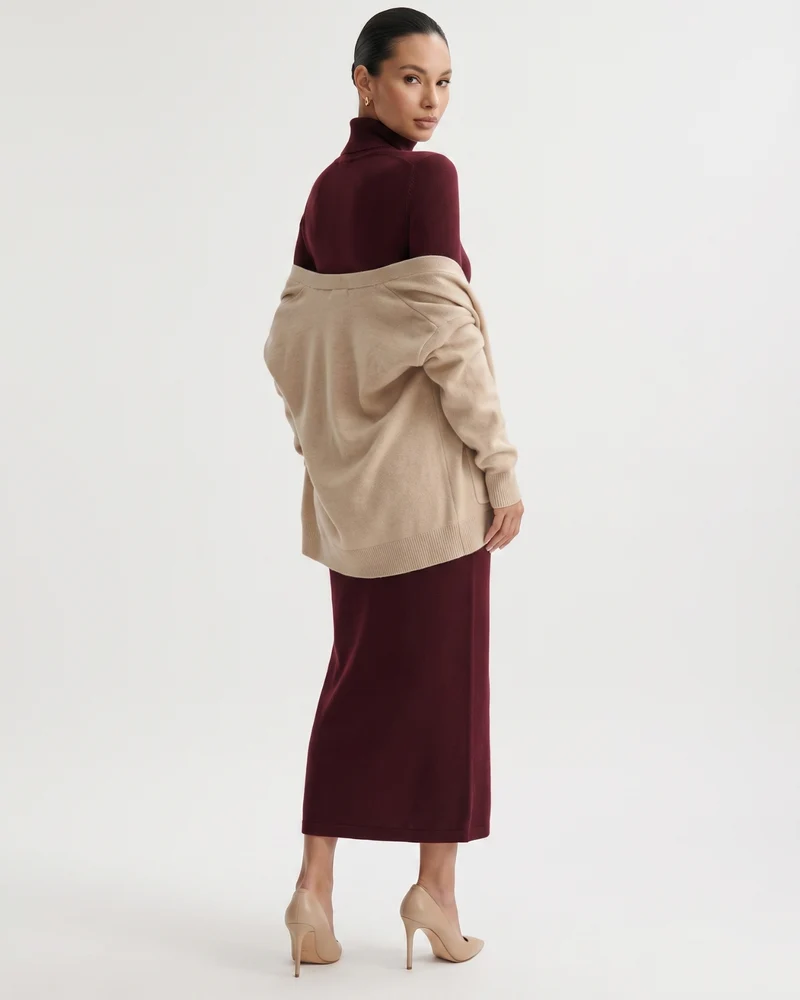 Lia Pure Cashmere Knit Cardigan