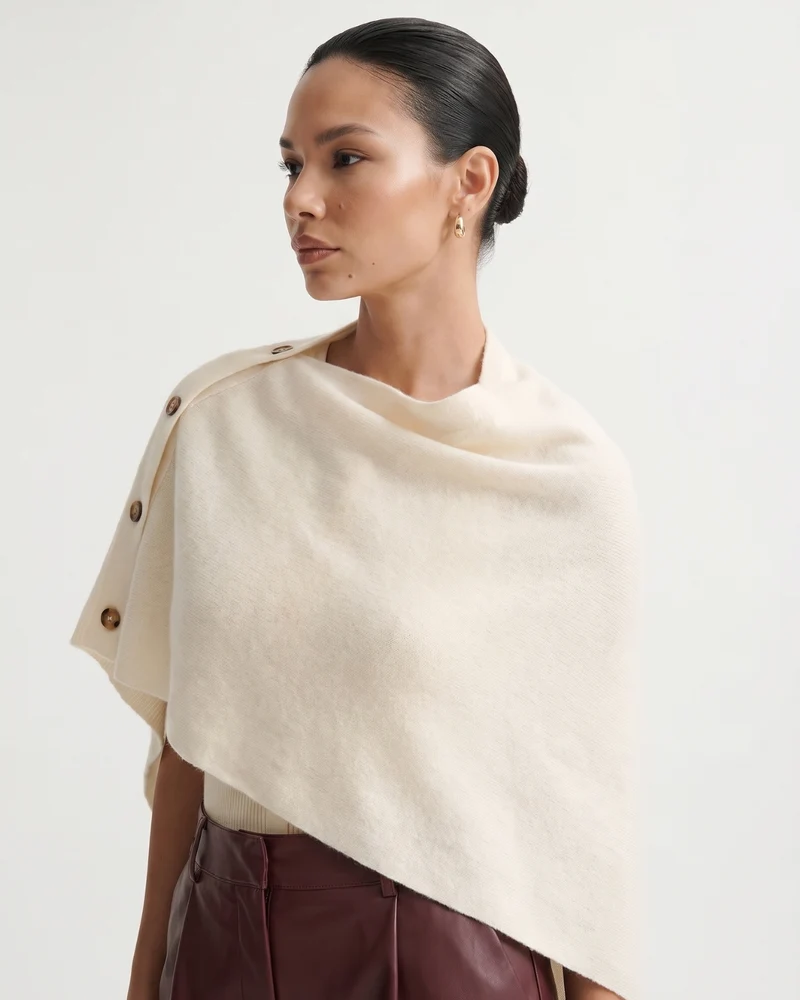 Kiara Cashmere Knit Triangle Shawl
