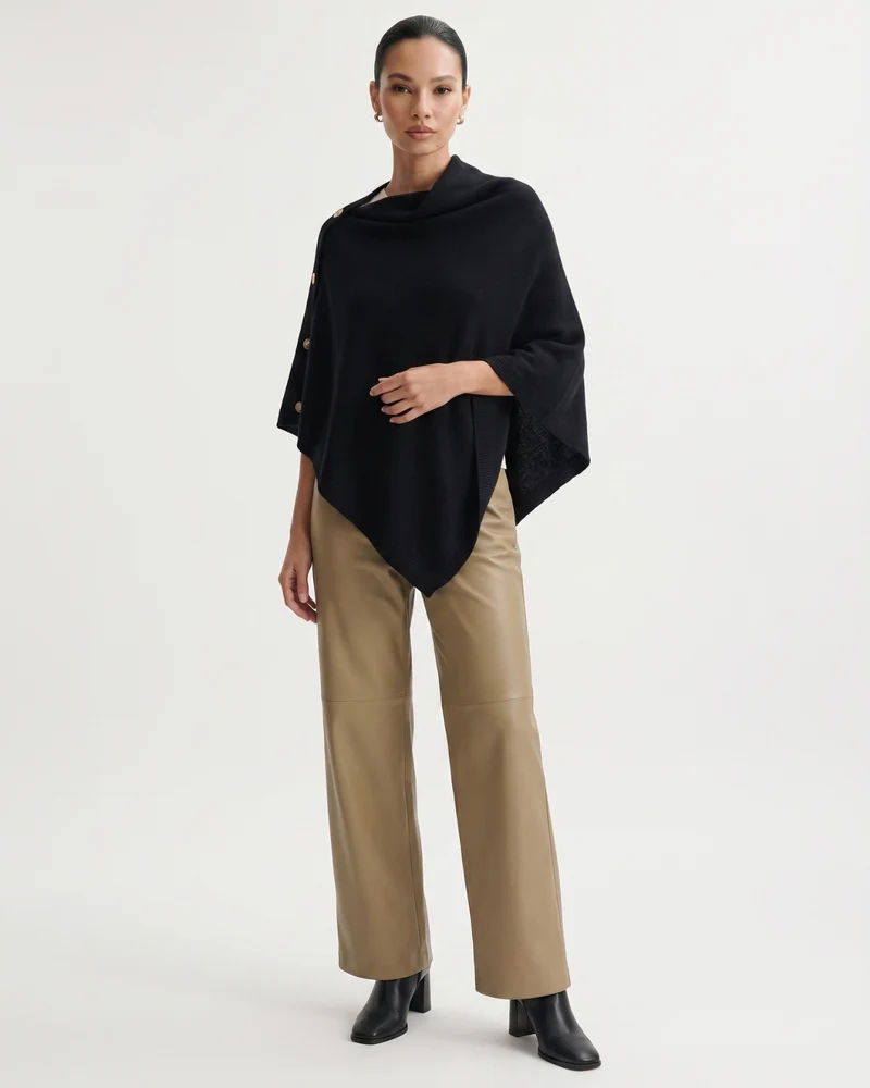Kiara Cashmere Knit Triangle Shawl
