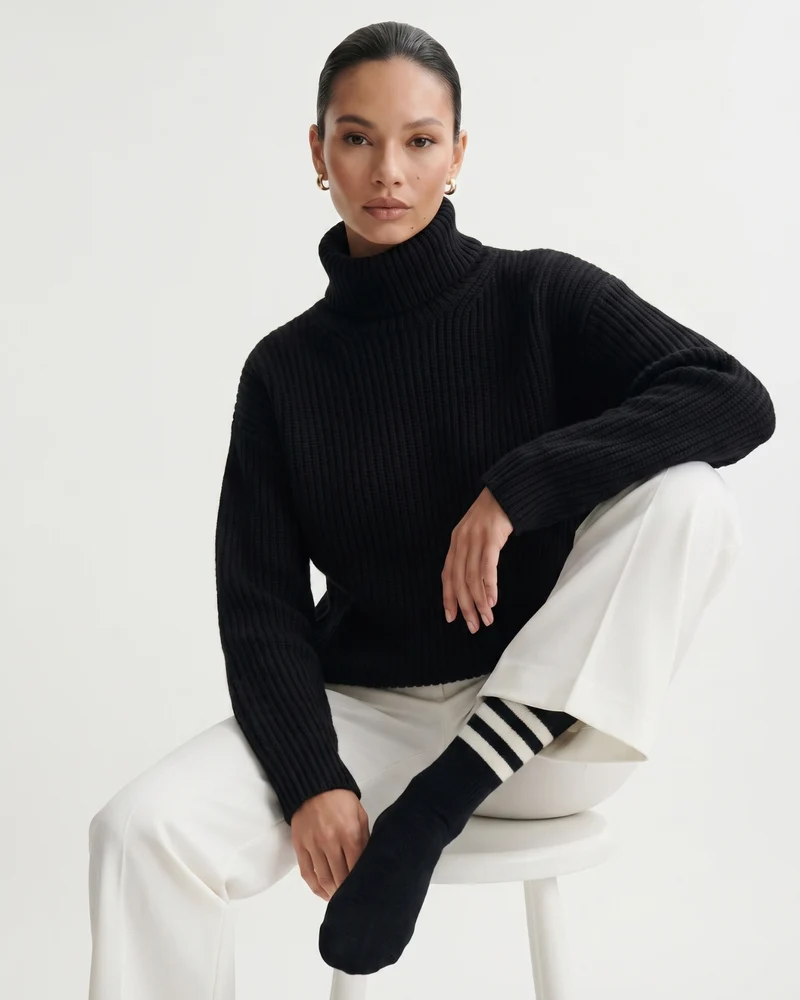 Cashmere Striped Long Socks