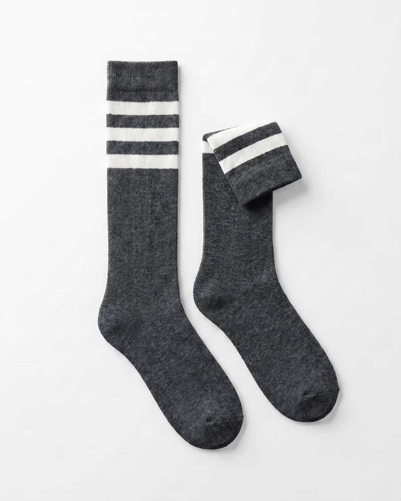 Cashmere Striped Long Socks