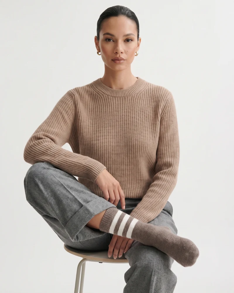 Cashmere Striped Long Socks