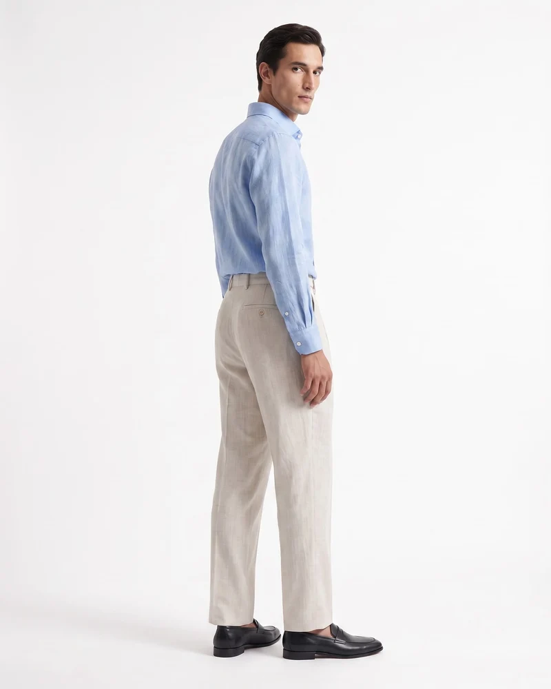 Vintage Tencel Linen Straight Leg Casual Pants