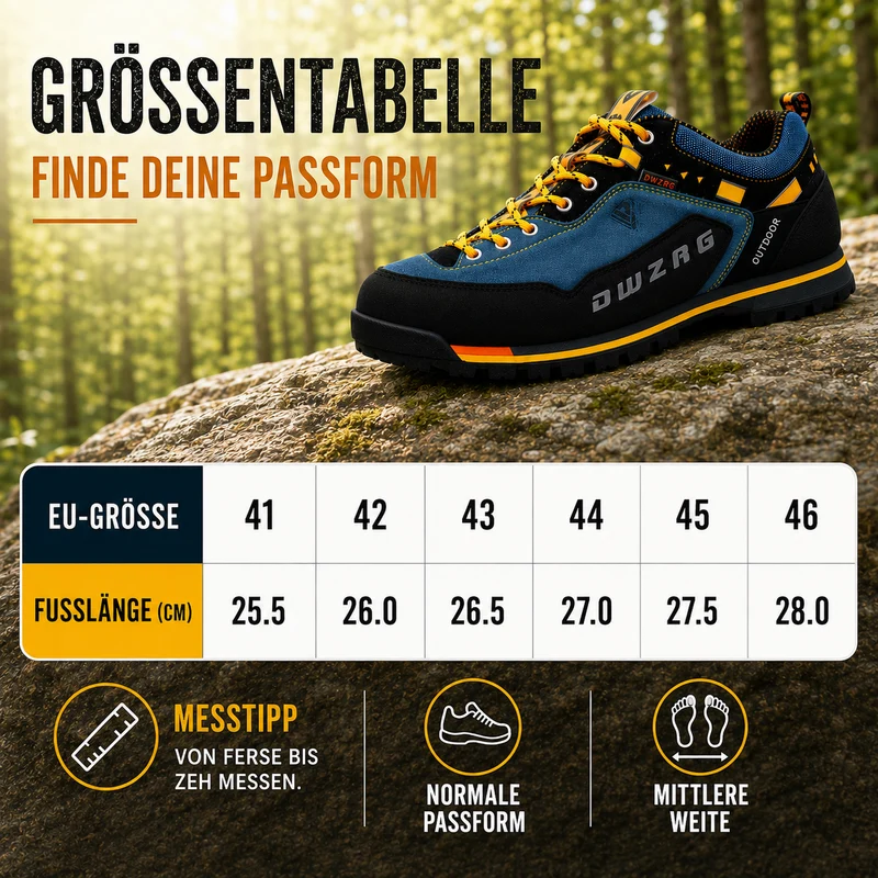 Wasserdichte Herren Wanderschuhe mit robustem Profil