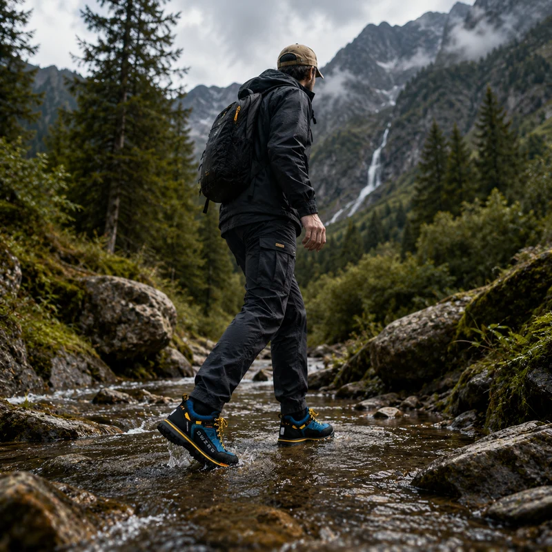Wasserdichte Herren Wanderschuhe mit robustem Profil