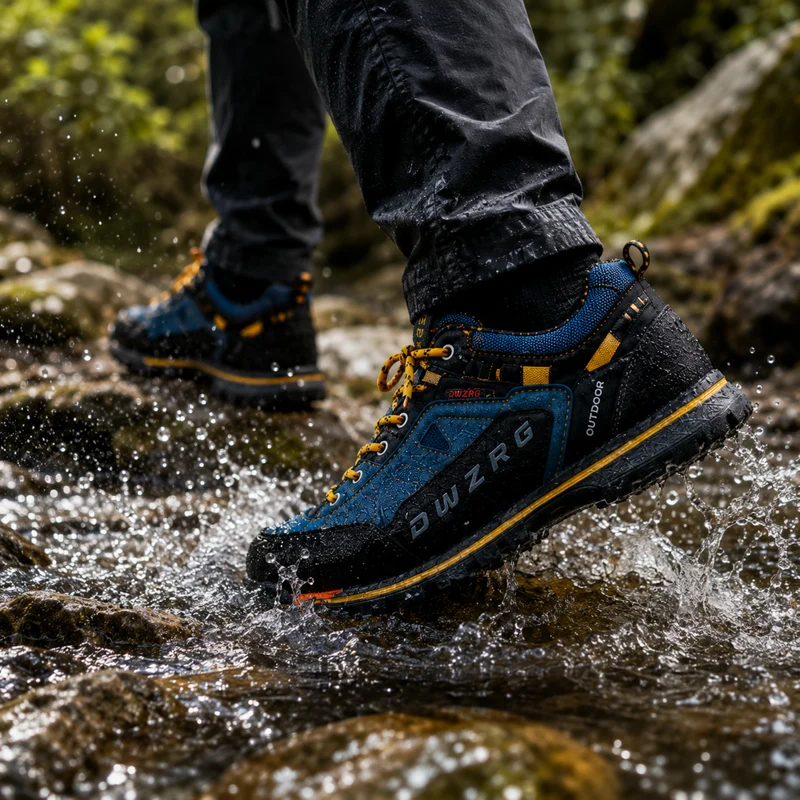 Wasserdichte Herren Wanderschuhe mit robustem Profil