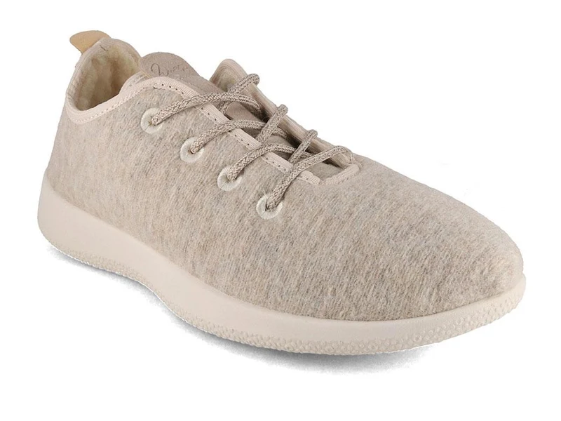 Merino Woll-Sneaker - gefüttert, beige