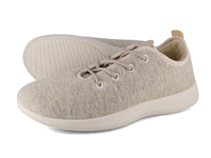 Merino Woll-Sneaker - gefüttert, beige