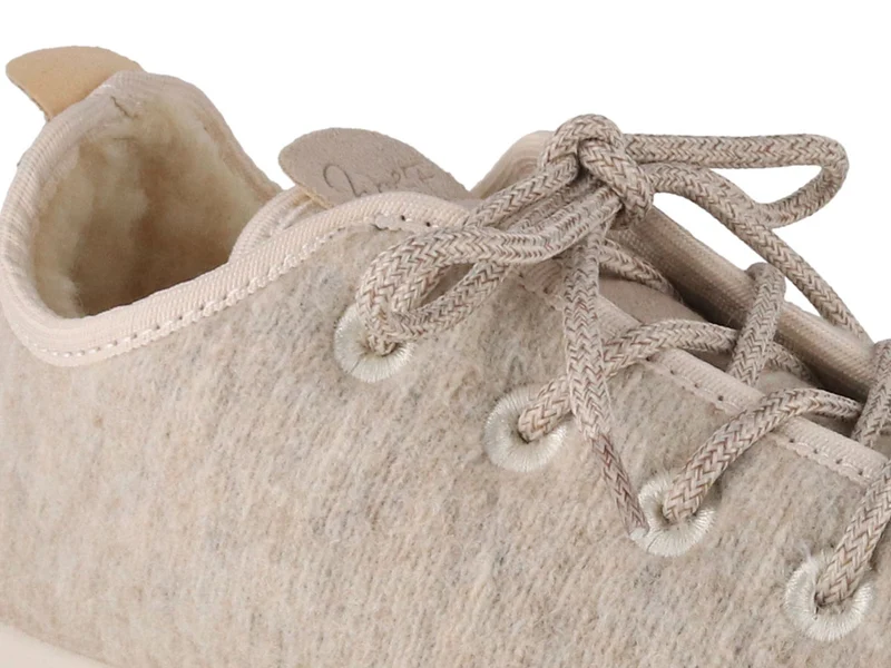 Merino Woll-Sneaker - gefüttert, beige