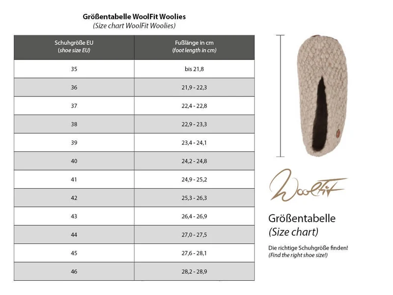 Woolies gewebte Hausschuhe mit Naturgummisohle, beige