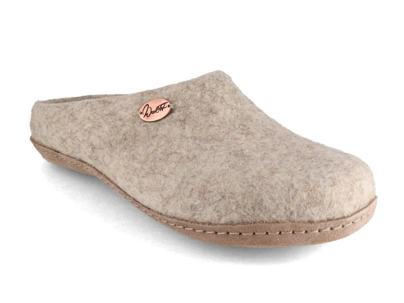 Filzpantoffeln mit Einlagen Classic, beige