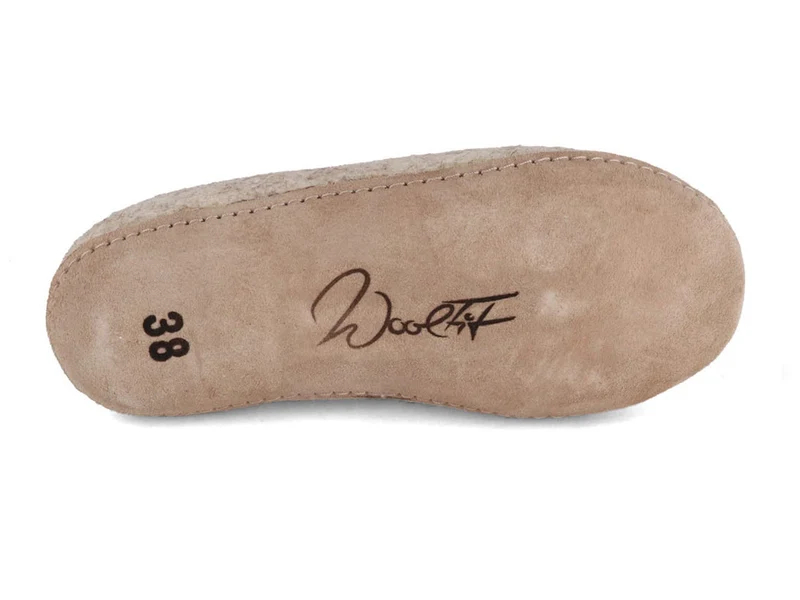Filzpantoffeln mit Einlagen Classic, beige