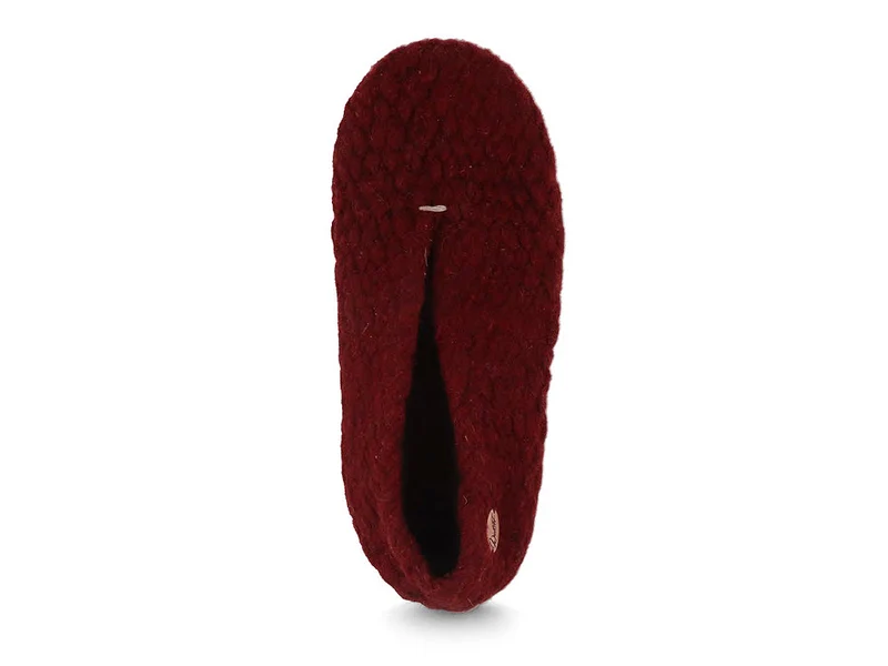 Woolies handgewebte Hausschuhe, bordo