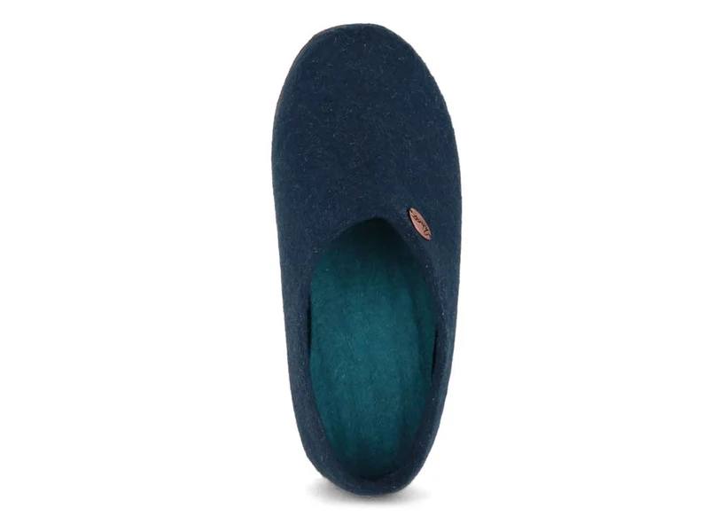 Hohe Filzhausschuhe mit Einlagen Classic, blau