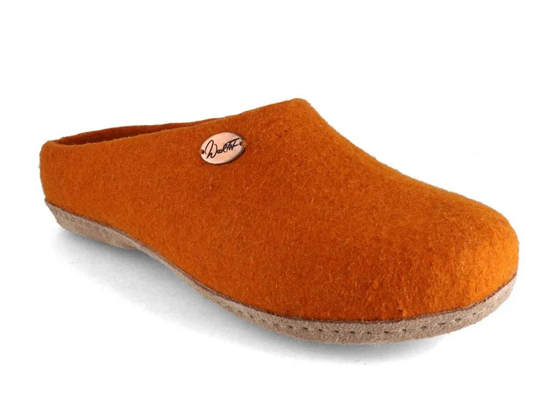 Filzpantoffeln mit Einlagen Classic, orange
