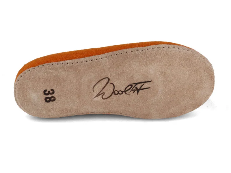 Filzpantoffeln mit Einlagen Classic, orange