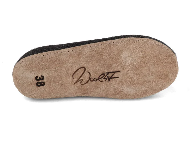 Filzpantoffeln mit Einlagen Classic, graphit