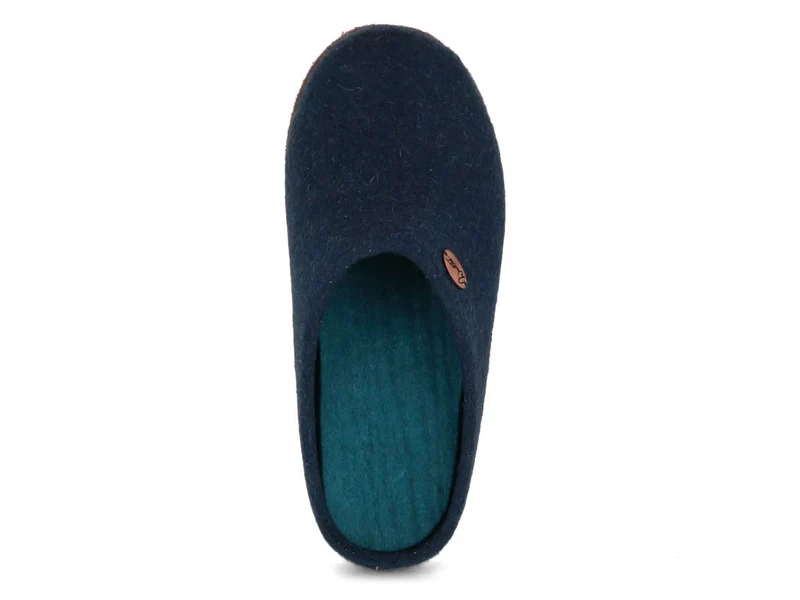 Filzpantoffeln mit Einlagen Classic, blau