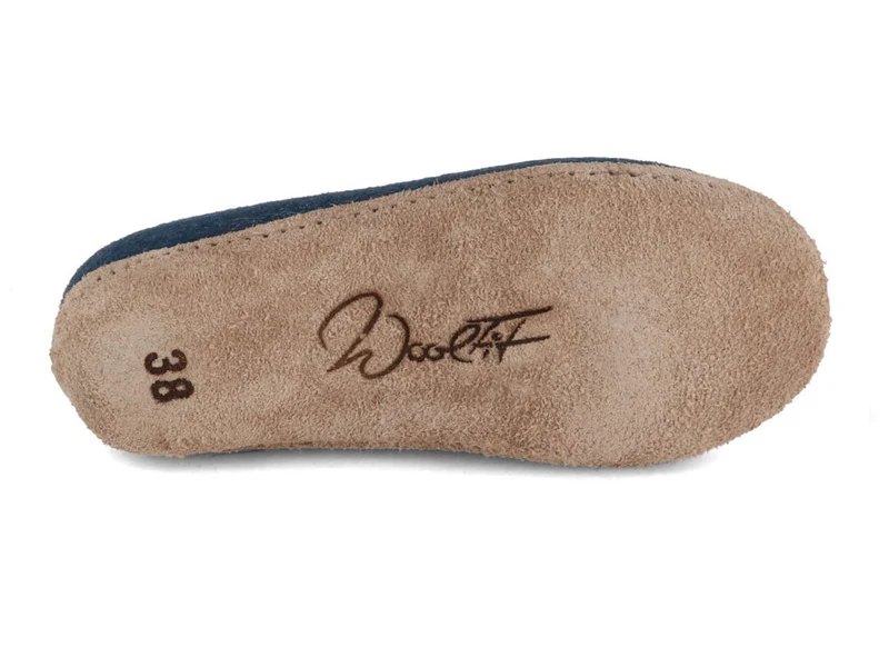 Filzpantoffeln mit Einlagen Classic, blau