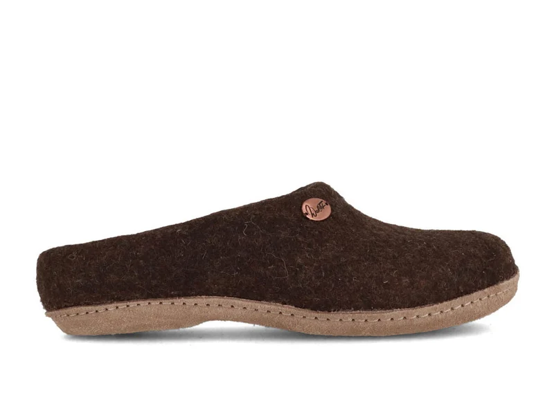 Filzpantoffeln mit Einlagen Classic, braun