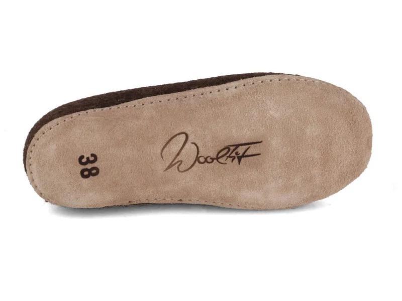 Filzpantoffeln mit Einlagen Classic, braun
