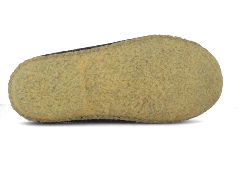 Filzpantoffeln mit Einlagen & Gummisohle Classic, graphit