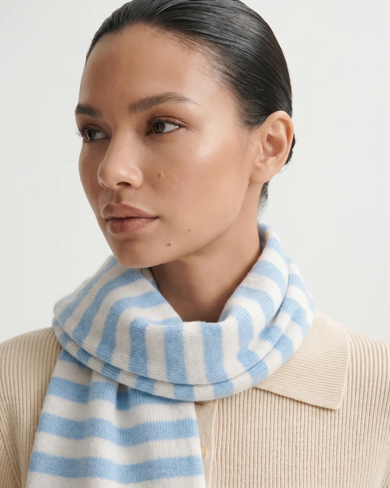 High end Cashmere Striped Scarf