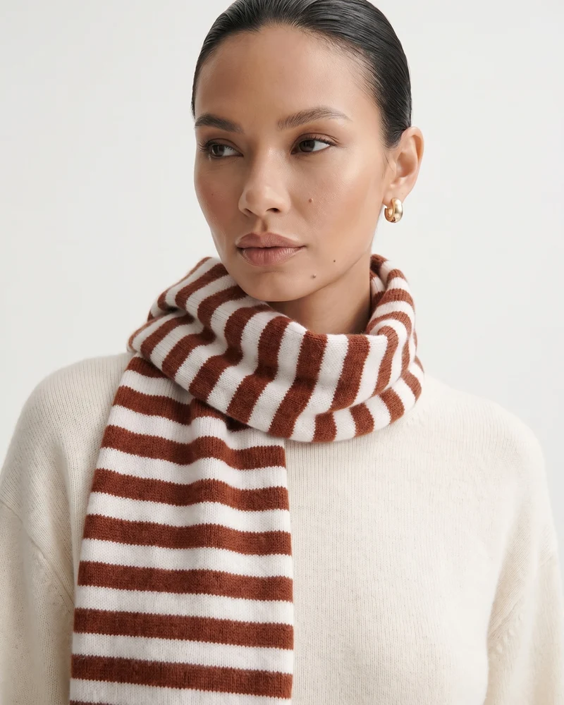 High end Cashmere Striped Scarf