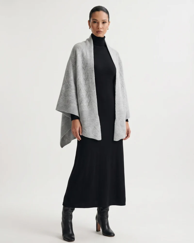Mia Cashmere Quilted Shawl