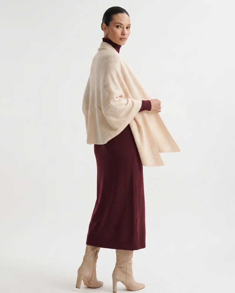Mia Cashmere Quilted Shawl